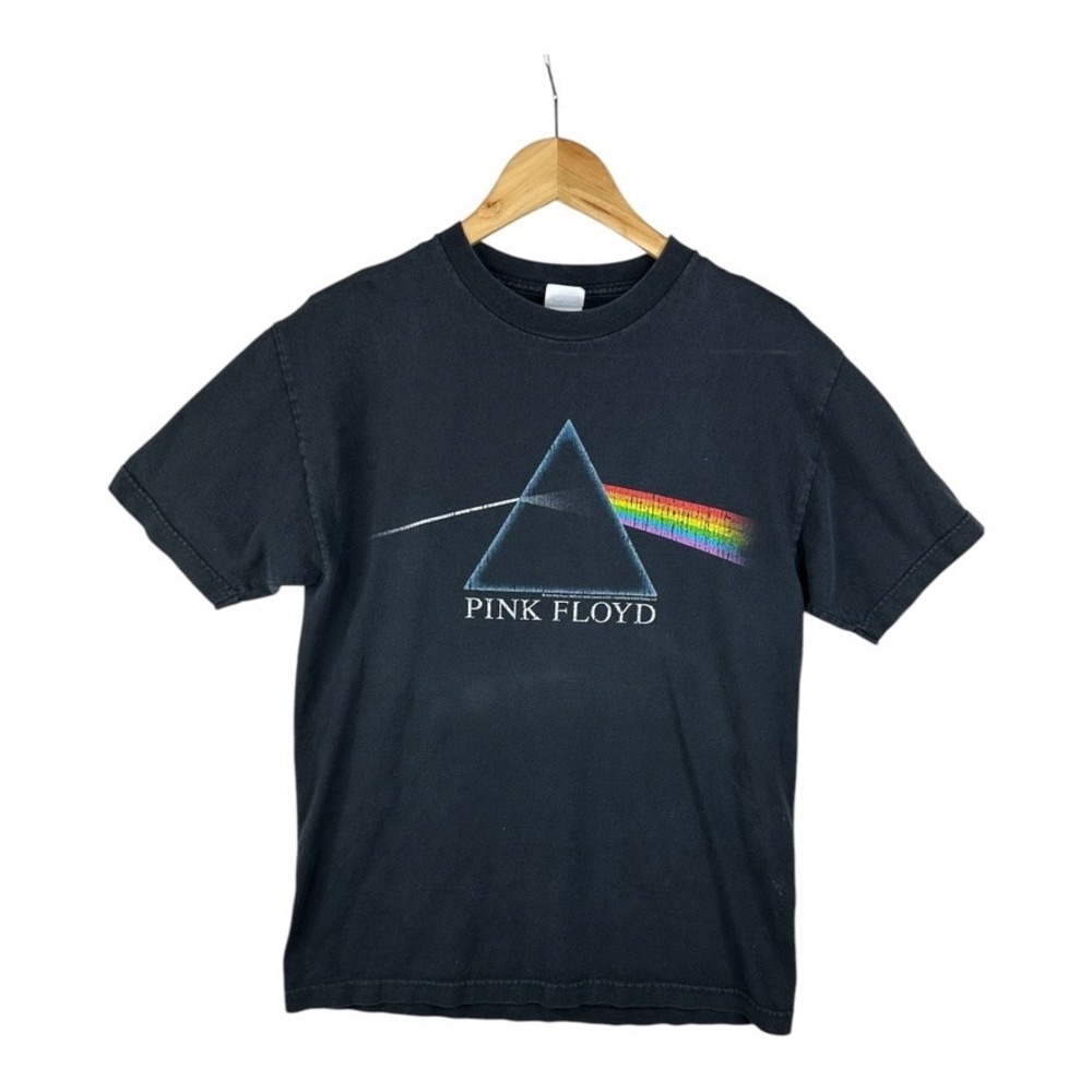 Vintage‎ Pink Floyd Dark Side of the Moon T-shirt Black Y2K Band Rock Music Sz M